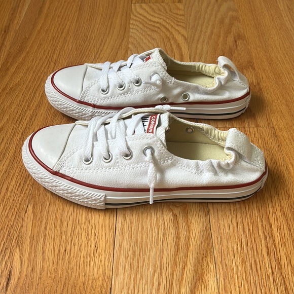 Converse Chuck Taylors Sneakers White Size 1 Juniors Slip On - Picture 3 of 12